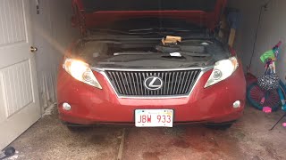 2012 Lexus RX350 LED headlight modification from halogen bulbs [upl. by Vlada]