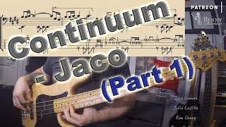 Jaco Pastorius  Continuum pt 1 BASS COVER  with notation and tabs [upl. by Naig]