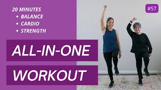 Get Moving 20 minute All in One Workout  Seniors Beginners [upl. by Lanam962]