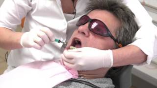 Painless Periodontitis treatment with the laser Laser treatment at gingivitis Part 1 [upl. by Anerom]