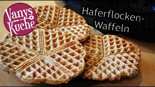 HaferflockenWaffeln gesund lecker und schnell gemacht 🤩 glutenfrei und zuckerfrei [upl. by Anak539]