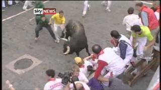 Pamplona Running Of The Bulls [upl. by Anamuj]