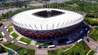 Stadion PGE Narodowy w Warszawie z lotu ptaka [upl. by Jecho]