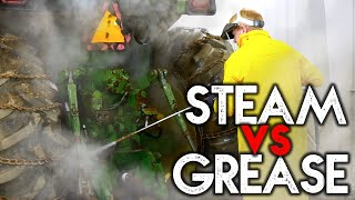 INDUSTRIAL STEAM CLEANER  How to Steam Clean Grease from Heavy Equipment [upl. by Pat]