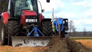 Drainage aanleggen met Inter Drain 1824 T en Case IH Maxxum 125 [upl. by Chabot]