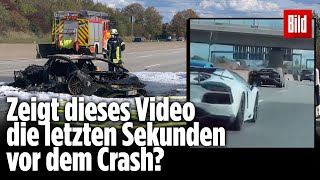 Tödlicher RaserUnfall Zwei Lamborghinis und ein Porsche liefern sich Autorennen [upl. by Memory482]