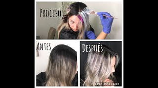 Balayage en casa Paso a PasoCENIZOBellabyvaleria [upl. by Ynaffyt]