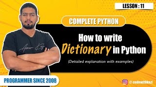 How to write dictionary in python  Python Tutorials  Lesson 11 [upl. by Chee]