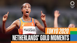 🇳🇱 🥇 Netherlands gold medal moments at Tokyo2020  Anthems [upl. by Helbonnah]