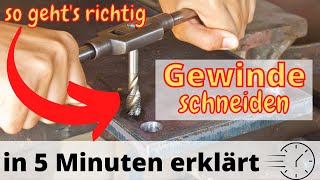 Gewinde selber herstellen  das ultimative Tutorial zum Gewindeschneiden [upl. by Erreipnaej]