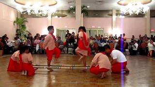 Filipino Tinikling Bamboo Dance Honolulu Hawaii [upl. by Odlonra]