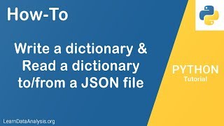 Write and Read Dictionary To JSON file in Python  Python Tutorial [upl. by Pironi474]