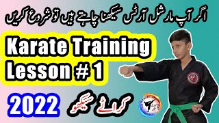 Class 1🔥Karate Training For Beginners🔥 Karate Lesson 1 in HindiUrdu How to Learn Martial Arts2022 [upl. by Louanne]