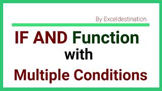 Excel IF AND Function with Multiple Criteria  Excel Formula Tutorial [upl. by Ferretti230]