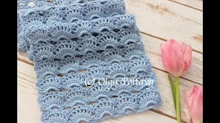 How to Crochet Lacy Scarf Romantic Spring Scarf Crochet Video Tutorial [upl. by Eslehc408]