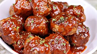 How To Make The BEST BBQ Meatballs [upl. by Sally740]