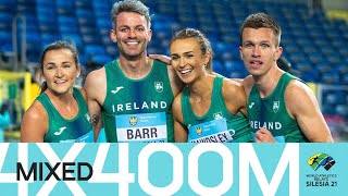 Ireland book Olympic qualifier in mixed 4x400m relay  World Athletics Relays [upl. by Hazlett]