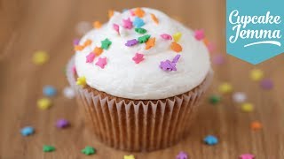 The Perfect Vanilla Cupcake Recipe  Cupcake Jemma [upl. by Orapma]