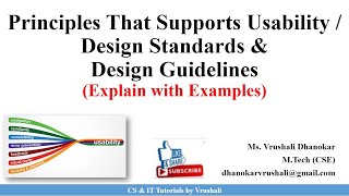 HCI 51 Principles That Supports Usability  Design Standards amp Design Guidelines [upl. by Vanessa]