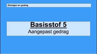 Havo 4  Zintuigen en gedrag  Basisstof 5 Aangepast gedrag [upl. by Brie]