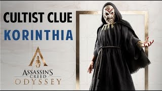 How to Get the Cultist Clue in Korinth Korinthia  ASSASSINS CREED ODYSSEY Cultist Clue Location [upl. by Ardnuek]