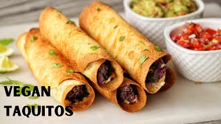 Vegan Taquitos in Air Fryer  Easy Crispy Vegan Snack [upl. by Calle]