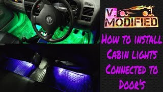 How to install cabin lights  connected to door open and close  V modified [upl. by Tia]