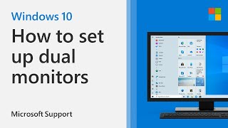 How to set up multiple monitors on Windows 10  Microsoft [upl. by Leibman]