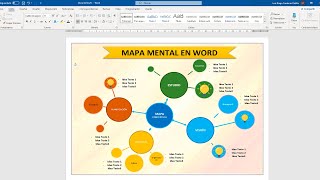 Como hacer un MAPA MENTAL en WORD [upl. by Ferdinana]