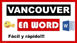 Como Instalar Estilo VANCOUVER en Microsoft Word ✔️ Tutorial Word [upl. by Devine]