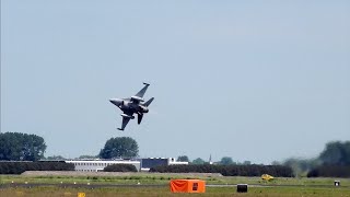 4K Extreme Takeoff F16B at Leeuwarden AB EHLW [upl. by Clim637]