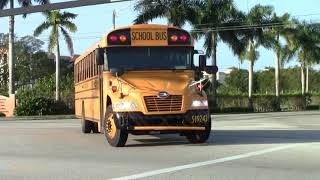 Broward District School Buses and Private Operators bus action 2018 [upl. by Drais83]