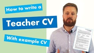 Writing a teacher CV  Stepbystep guide  example CV [upl. by Anirdna450]