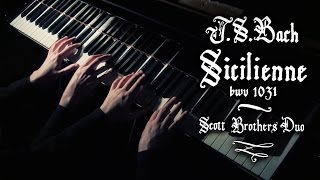 SICILIENNE BWV 1031 – JS BACH – Piano Duet [upl. by Nosila]