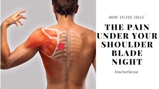 Under The Shoulder Blade Pain amp How To Fix It Rib Pain Relief [upl. by Oika]