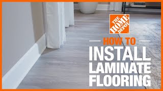 How to Install Laminate Flooring  The Home Depot [upl. by Assyl]