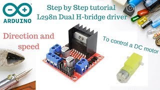 How to control DC motor using L298n  Arduino step by step [upl. by Etnahs]