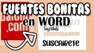 Como descargar fuentes bonitas para word [upl. by Jones859]