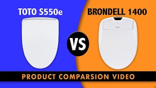 TOTO S550e Washlet vs Brondell Swash 1400 Bidet Comparison  bidetsPLUScom [upl. by Mikkel735]