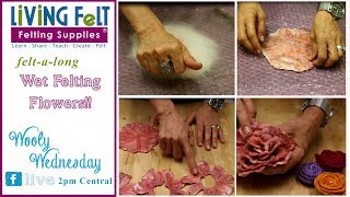 How to Make a Felted Wool Flower Tutorial  Peony [upl. by Assenab]