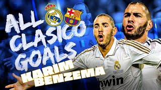 Karim Benzema  ALL El Clásico GOALS vs Barcelona [upl. by Babette84]