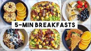 EASY 5MINUTE BREAKFAST IDEAS vegan [upl. by Drhacir687]