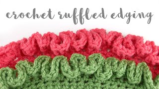 How to Crochet Ruffled Edging [upl. by Elletnuahc]