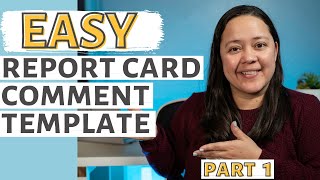 How To Write Easy Report Card Comments [upl. by Krista359]