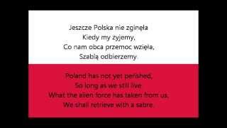 HYMN POLSKI  NATIONAL ANTHEM OF POLAND lyrics [upl. by Ergener299]