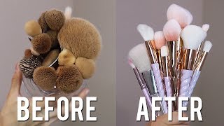 HOW TO CLEAN MAKEUP BRUSHES [upl. by Boony]