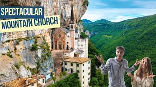 Most Stunning Mountain Church  Santuario Madonna della Corona [upl. by Hoye]