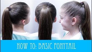 HOW TO DO A BASIC HIGH PONYTAIL ❤️ [upl. by Annohs572]