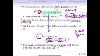 212 Ceteris Paribus assumption in Simple Linear Regression [upl. by Asseret]