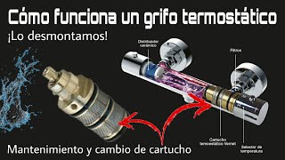 CÓMO FUNCIONA UN GRIFO TERMOSTÁTICO  DESARME Y CAMBIO DE CARTUCHO [upl. by Sage595]